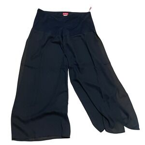 Gideon Oberson Women's Medium Black Wide Leg Cover up Palazzo Pants Sheer Flowy